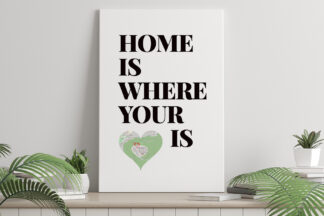 Home Is Where Your Heart Is von LoveCanvas individuelles Wandbild für die Heimatliebe